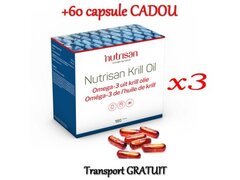 Krill Oil 540 + 60 Capsule CADOU, Omega-3, Tratament colesterol marit si trigliceride